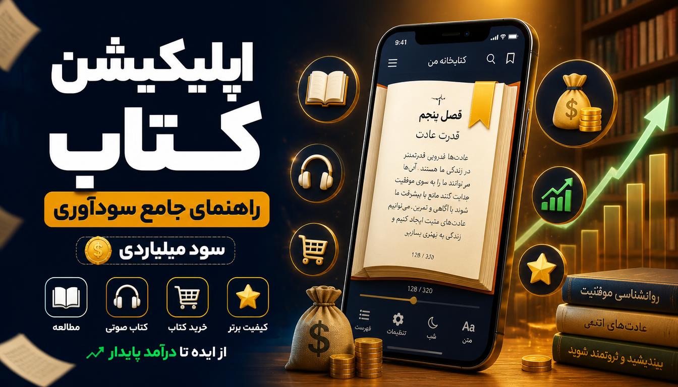 ایده طراحی اپلیکیشن کتاب | بررسی کامل + سناریو سودآوری